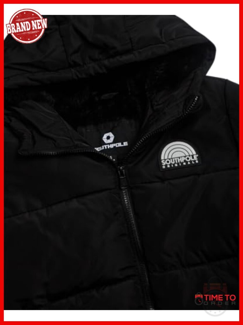 Women's Puffer Jacket with Hood, Water Resistant Quilted Winter Coat - Picture 2 of 6